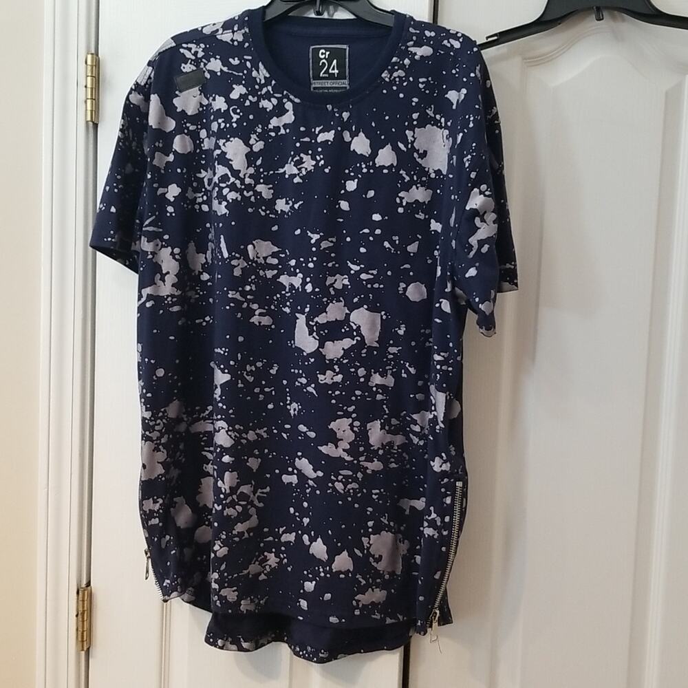Cr24 Street Official Navy Silver Art Deco T-Shirt Size XXL (PP5)